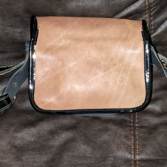 Columbia carrier genuine leather first unisexual messenger bag, multicolors - Picture 5 of 5